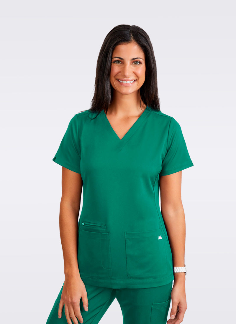 Hunter green scrub on sale tops